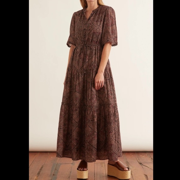 APIECE APART Alta Maxi Dress in Multi Bandhani Dot - Picture 2 of 7